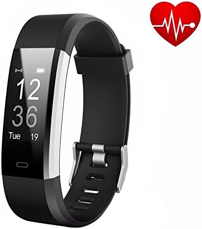 Bossblue Fitness Tracker Watch, Waterproof Heart Rate Monitor Activity Health Tracker Smart Bracelet with Pedometer Sleep Monitor Step Calorie Counter Sports Wristbands for iOS and Android (Black)