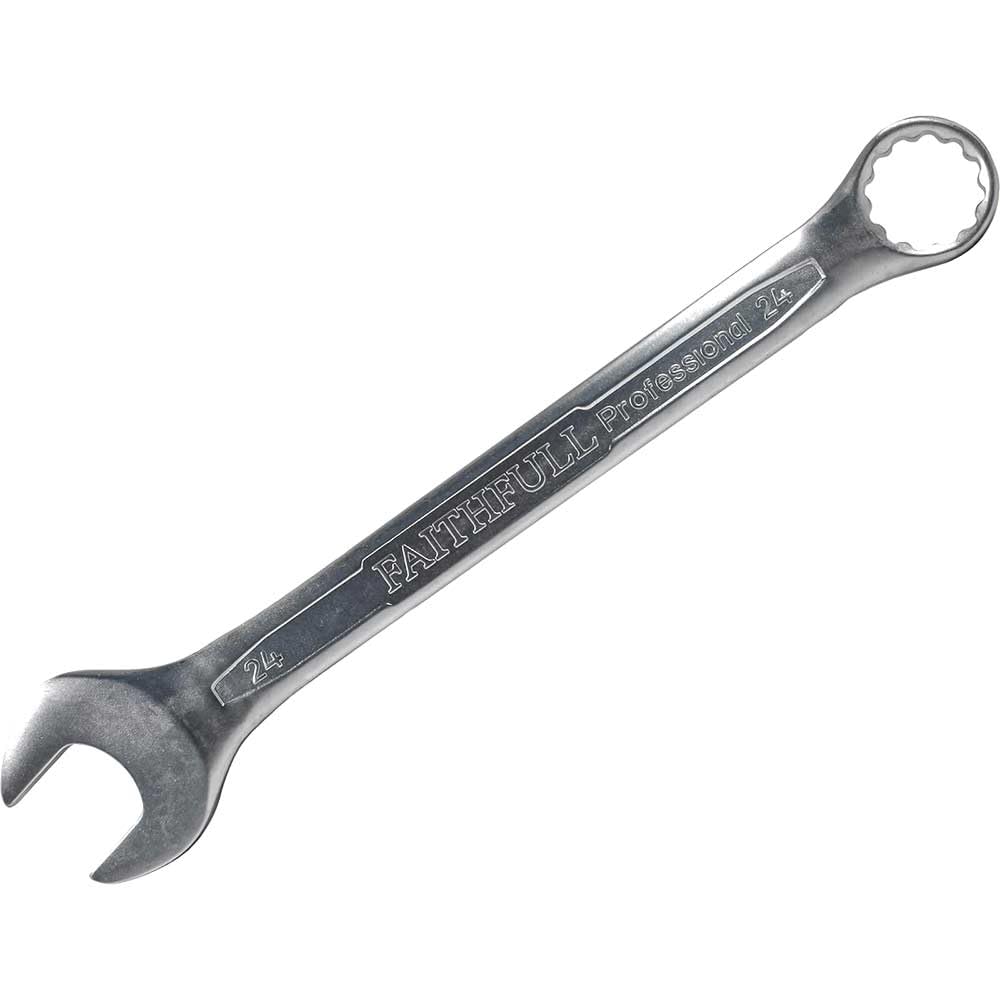 Faithfull SPAC24 Combination Spanner CV Satin Finish 24mm