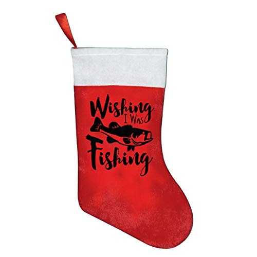 YISHOW Rodfather Go Fishing Fisherman Personalized Christmas Stocking