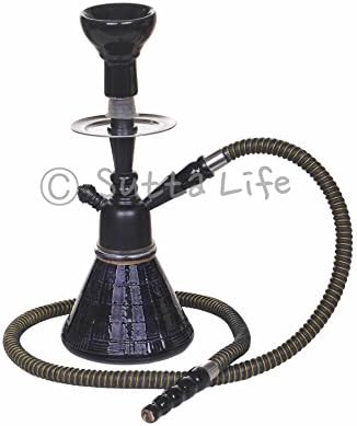 Suttalife Premium Quality Retro Party Sheesha Hookah Black Colour 12 inches Height