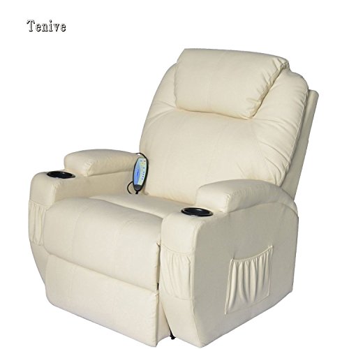 SKEMIDEX--- Lounge Vibration Massage Recliner Sofa Chair Swivel 3 Position Lift Electric Massage Recliner Sofa Chair Heated Remote Control w/ 8 Vibration & 5 Massaging Mode