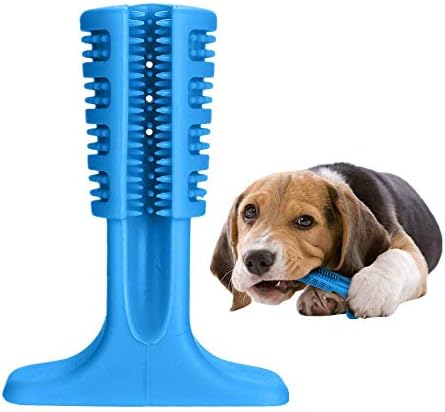Yanuoda Dog Chew Cleaning Toothbrush, Tooth Brushing Stick, Nontoxic Bite Resistant Silicone Toy, Dental Hygiene Brushes for Small Dogs, Cats, Most Pets, Gift for Pets Lover (Blue)