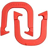 Challenger Professional Pitching Horseshoes- Made in The USA (Red- Single Pair (2 Shoes))