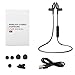 Bluetooth Earbuds, Wireless Stereo Headset with Soft Ear Hooks Sweat-proof Headphone with Mic and volume control for iPhone HTC Smartphones and More (Black)