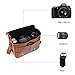 Koolertron Waterproof Vintage fashionable PU Leather DSLR Camera Bag Shoulder Messenger Bag Fit DSLR with 2 lenses For Canon Sony Nikon Canon Olympus And So On (Antique Brown)