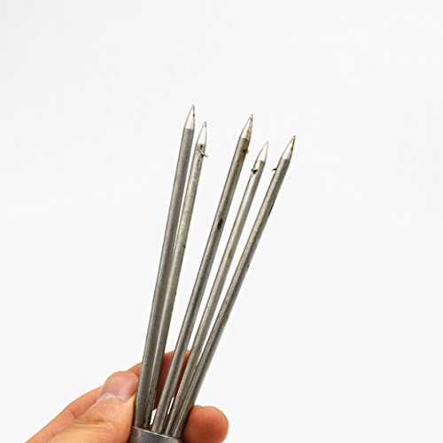 MAYMII M8 5-Prong Fishing Fork Fish Frog Eel Salmon Barbed Stainless Fish Spear Long Nut - Thumbnail 7