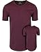 ShirtBANC Hipster Hip Hop Elong Drop Cut Mens Shirt Longline Dropcut Tshirt Wine