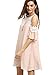 MakeMeChic Women's Cold Shoulder Casual Chiffon Summer Beach Dress Pink L