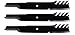USA Mower Blades (3) Mulching for Exmark 103-6383, 103-6393-S, 60" Deck primary