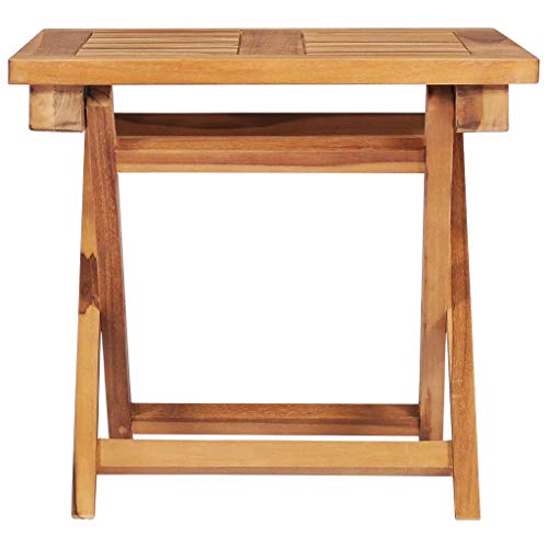 vidaXL Teak Massiv Sonnenliege mit ausziehbarem Tisch Beistelltisch Gartenliege Holzliege Liegestuhl Relaxliege Strandliege Liege Gartenmöbel – Bild 8