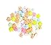 yueton?Pack of 50 Mixed Color Rose Flower Spacer Loose Beads DIY Craft Charms (Mixed Color)