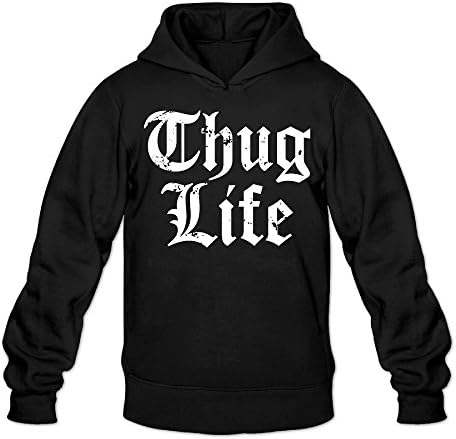 Greenday Men's Hoodies Thug Life Logo Size XXL Black