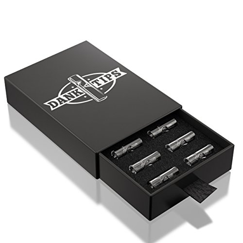 10 Ultra Premium Round-Mouth Quartz Glass Filter Tips by DankTips W/ case