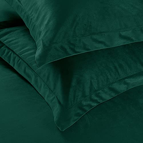 HYBD Emerald Green Velvet Duvet Cover Queen Size Velvet Bedding Sets