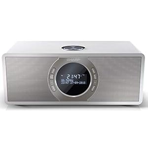 SHARP DR-S460 Stereo digitale radio/DAB, DAB+, Bluetooth, FM-radio, alarm-/slaap- en snooze-functie, 30 watt, houtlook…
