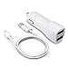 LG V10 Car Charger, iRAG 3.1 AMP 2-Port USB Car Adapter with 3ft Micro USB Cable