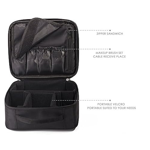 ROWNYEON Portable Travel Makeup Bag Makeup Case Mini Makeup Train Case 9.8'' Beauty & Personal Care, Tools & Accessories, Bags & Cases, Train Cases