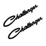 LZLRUN 2pcs Set Black Challenger Car Emblem Decal Sticker Truck for Dodge Chrysler Mopar