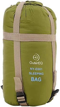 OuterEQ Camping Sleeping Bags Hiking Sleeping Bag With Compression Sack