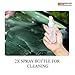 Windshield Cleaner (2 Pack) with 4 Micro Fiber Bonnets, 2 Spray Bottles 8 Piece Set Pivoting Head, Glass Window Cleaner Auto-Home-Office