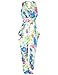 PrettyGuide Women V Neck Wrap Cap Sleeves Tunic Jumpsuit Rompers Long Pants
