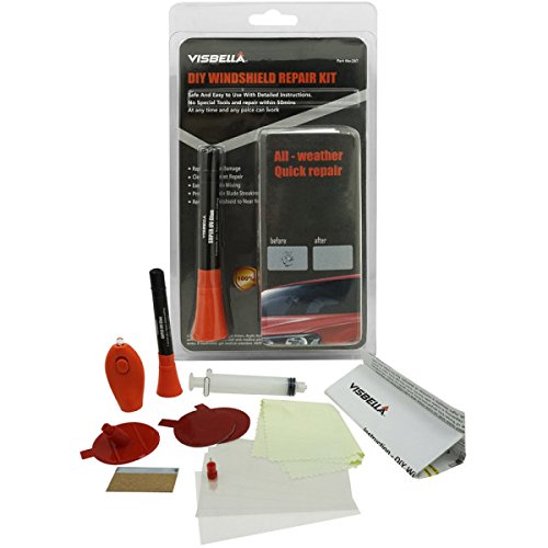 Click Here to See More Images Visbella DIY Windshield Repair Kit All-Weather Do-ut-Yourself Tool with UV Light Glue Fix Automotive Windscreen Glass Chip Crack System Quick Repair in 5 Minutes