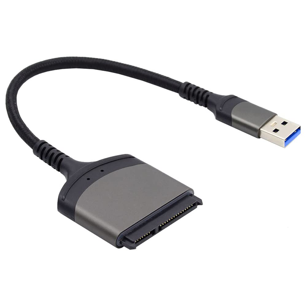 NFHK 5Gbps USB 3.0 Type-A to SATA 22 Pin Adapter Cable for 2.5" Hard Disk Driver SSD