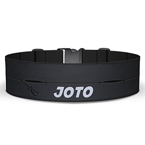JOTO Running Belt Exercise Runner Belt for Men Women, Sport Waist Pack for iPhone 11 Pro Max/Xs Max/XR, Galaxy S10+/Note10+,Pixel 4 XL, Flip Running Belt Workout Cycling Hiking Fitness -Black