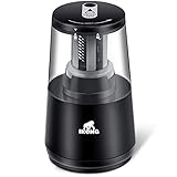 IKONG Electric Pencil Sharpener Heavy-Duty, Auto-Stop Battery Operated Pencil Sharpener for No.2 and Colored Pencils (6-8mm), Colored Electric Pencil Sharpener for Kids, School and Teacher Supplies