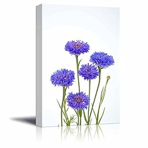 Canvas Prints Wall Art - Purple Flowers | Modern Wall Decor/Home Decoration Stretched Gallery Canvas Wrap Giclee Print. Ready to Hang - 12" x 18"