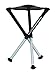 Walkstool - Comfort Model - Black and Silver - 3 Legged Folding Stool in Aluminium - Height 18