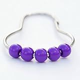 DOTZ Purple Shower Curtain Hooks | Nickel Plated Shower Rings | Closed Hooks Keep Curtains Up | 12-pack