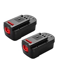 Happy Bean - Batería de repuesto para Black & Decker 18 V HPB18 HPB18-OPE 244760-00 FS18FL FSB18 Firestorm Power Tool (2 unidades)