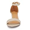 SHOWHOW-Womens-Block-Low-Heel-Ankle-Strap-Heeled-Sandals-Shoes-Chunky-Dress-Office-Heels-Gold-Glitter-9-M-US