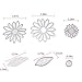 LIGONG 6 Pieces DIY Cutting Dies Flowers Leaf Metal Embossing Stencil for Album Scrapbooking Paper Card Art Craft