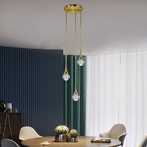 Modern 3Lights Kitchen Island Pendant Lighting, Mini Globe LED Light