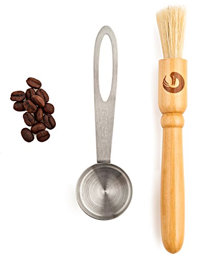 Click Here to See More Images BEST Coffee Grinder Brush and Scoop by Coffee Gator. Premium Quality