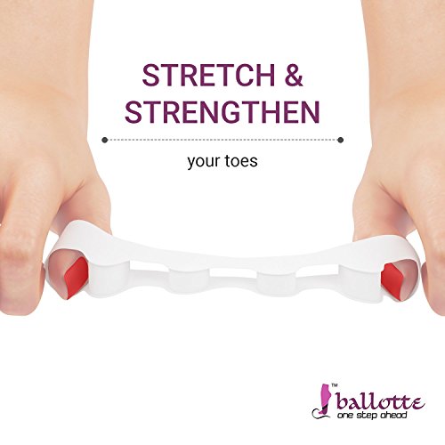 Toe Separators - Toe Straightener - Toe Spacers - Gel Toe Separator - Toe Separators for Bunions - Hammer Toe Straightener - Toe Seperators - 3 Pairs - Ballotte