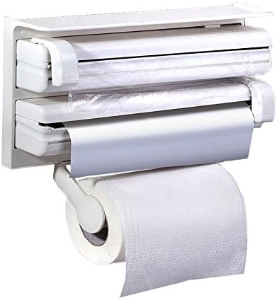 NK-STORE's 3 in 1 Multipurpose Use Kitchen Triple Paper Roll Dispenser and Holder