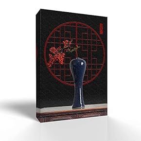 Canvas Wall Art Traditional Chinese Style Pictures Home Wall Decorations for Bedroom Living Room Paintings Canvas Prints Framed - 12x18 inches