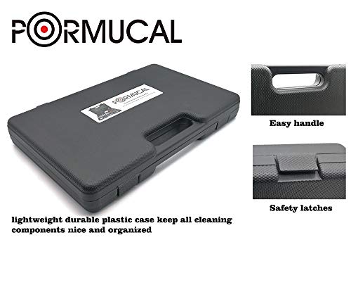 PORMUCAL Universal Gun Cleaning Kit for All Guns Hunting Rifle Handgun Shot Gun Cleaning Kit with LED Bore Light
