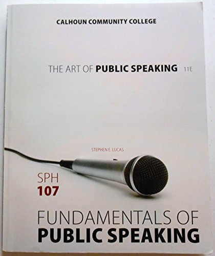 The Art of Public Speaking Eleventh Edition SPH... 0078094003 Book Cover
