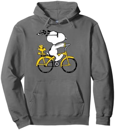 Amazon.com: Snoopy & Woodstock Riding Bike Zip Hoodie : Clothing