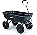 Gorilla Carts GOR4PS Poly Garden Dump Cart with Steel Frame and 10-in. Pneumatic Tires, 600-Pound Capacity, Black primary