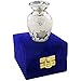 Small Keepsake Urn for Human Ashes, Funeral Cremation Urns Adult Box - Fits a Small Amount of Cremated Remains - Burial at Home or Office Decor ( White Rose, Brass Mini Urn