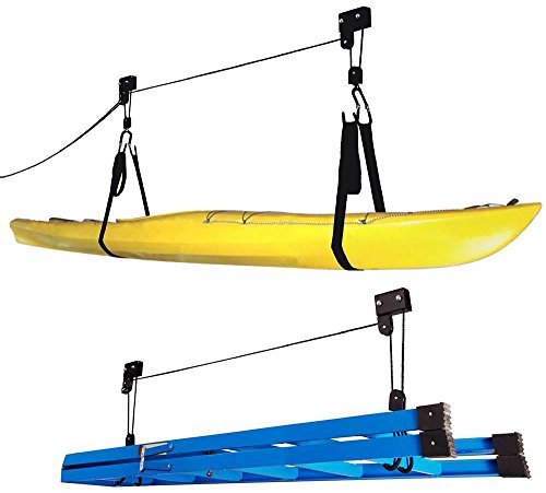 RAD Sportz Kayak Hoist Quality Garage Storage Canoe Lift with 125 lb Capacity Even Works as Ladder Lift Premium Quality - Image 6