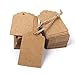Phenovo 100pcs Paper Blank Card DIY Gift Tags Rectangle Label Brown