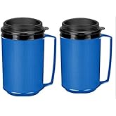 Two 12 oz Insulated Coffee Mugs like the Classic Aladdin Mugs by Thermo Serv (blue)