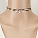 Charm Leather Cord Choker Necklace 12 inch