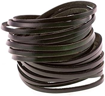True Heart Style Genuine Leather Wrap Multi-strand 10 Strand Bangle Cuff Bracelet Forest Green